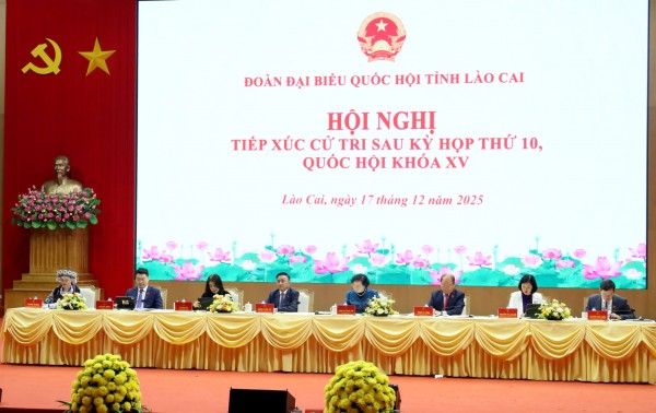 Lãnh đạo Đảng, Nhà nước tiếp xúc cử tri Lào Cai sau Kỳ họp thứ 10, Quốc hội khóa XV